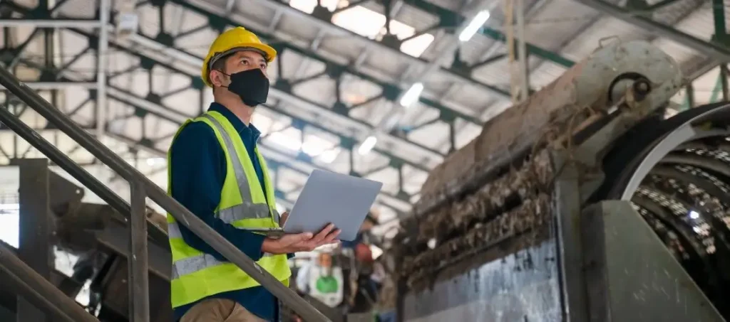 Fire safety inspection and compliance assessment at an industrial facility